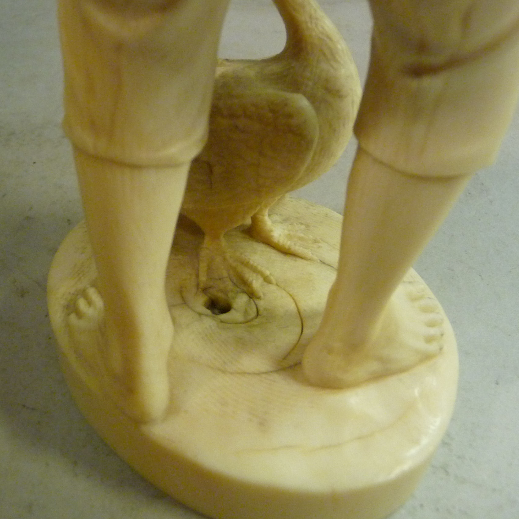 A 19thC Japanese carved ivory standing figure, - Image 7 of 8