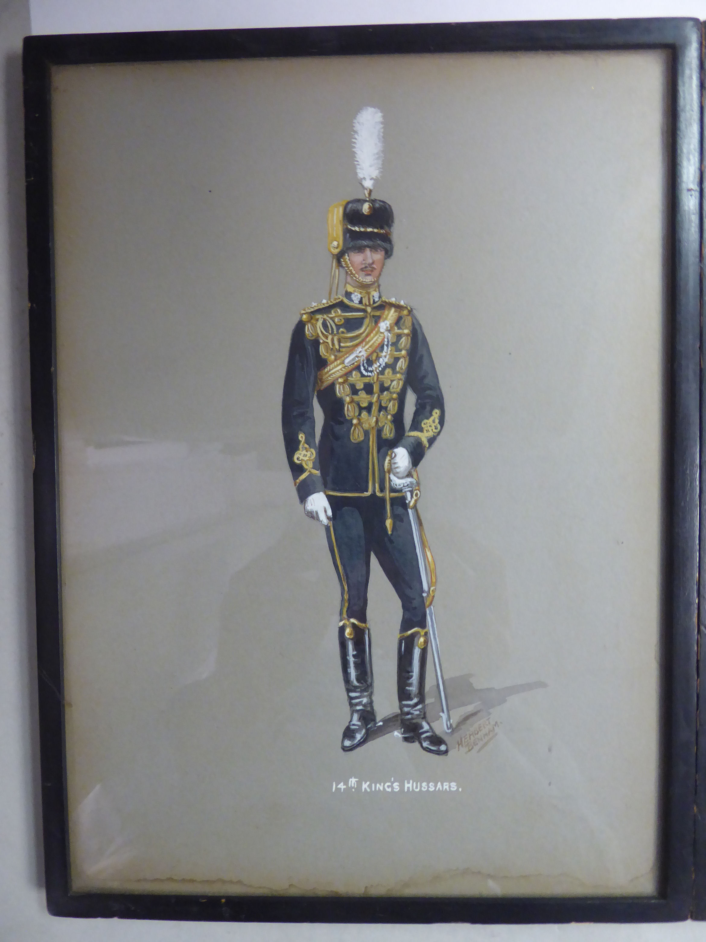 Herbert Benham - a pair of military, uniform studies, - Image 2 of 8