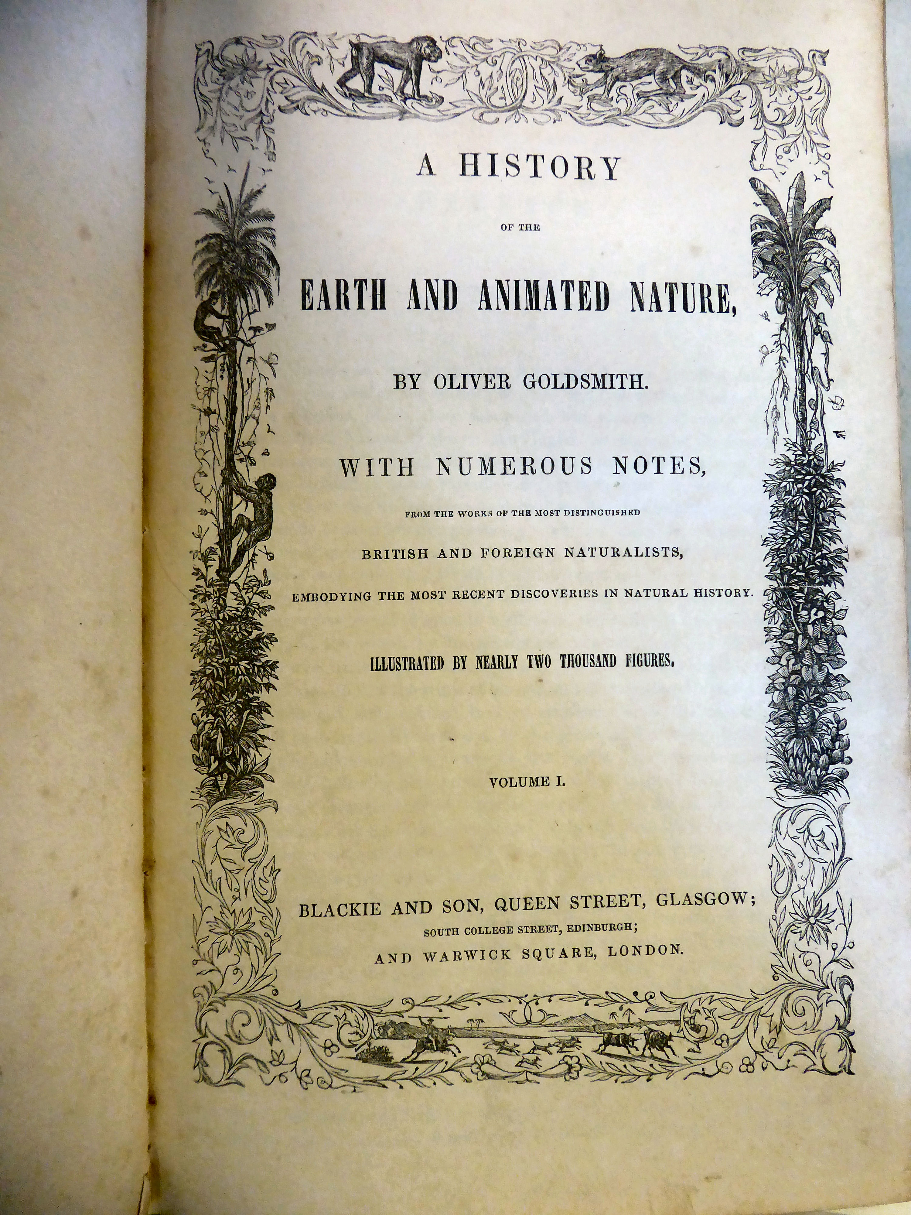 Books: 'A History of the Earth and Animated Nature' by Oliver Goldsmith with numerous notes and - Image 3 of 9