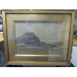 Lowry Lewis - a deserted shoreline scene watercolour bears a signature 9'' x 13'' framed