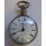 An early 19thC silver pair cased pocket watch, the fusee movement inscribed G Prior, London,