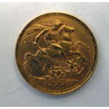 A Victorian sovereign,