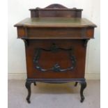 An Edwardian mahogany Davenport,