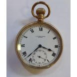 A JW Benson 9ct gold cased pocket watch,