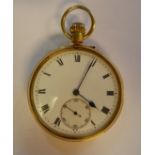 An 18ct gold cased pocket watch,