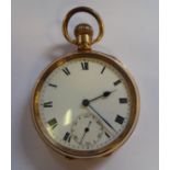 A Dennison gold plated cased pocket watch,