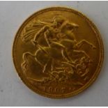 An Edward VII sovereign,