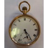 A 9ct gold cased pocket watch,