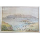 F Stowell - a coastal scene with small sailing vessels watercolour bears a signature 6.5'' x 9.
