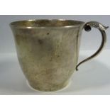 An early 1940s Georg Jensen silver cup with a flared rim,