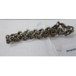 A white metal and marcasite set bracelet 11