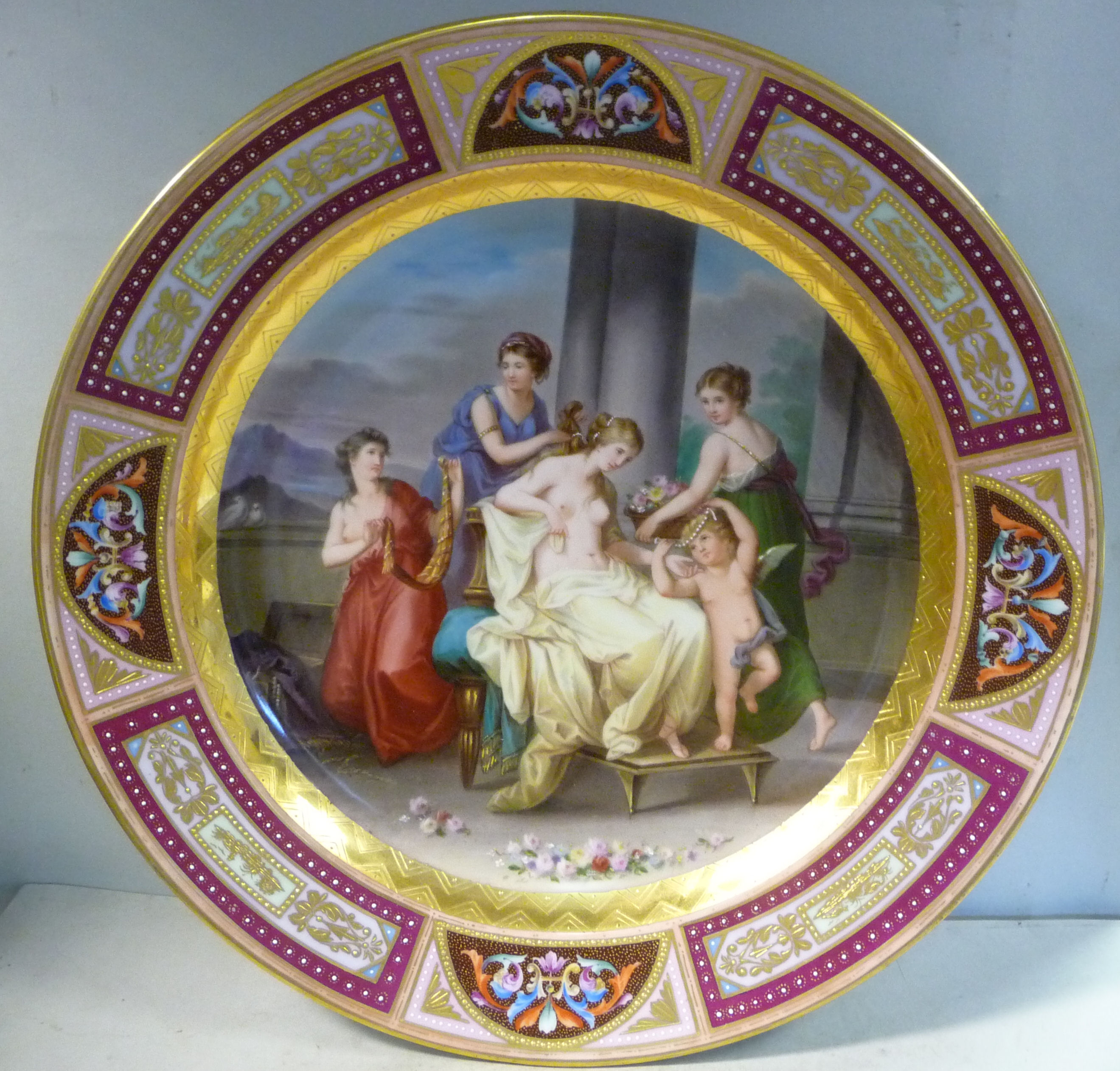 A late 19th/early 20thC Vienna porcelain charger,