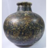 A Gunnar Nylund, Nymollo Danish pottery bulbous, mottled green,