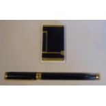 An S T Dupont Chinese lacquered and gold plated cased,