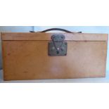 A 'vintage' Louis Vuitton moulded and stitched tan hide attache case with a lockable brass catch,