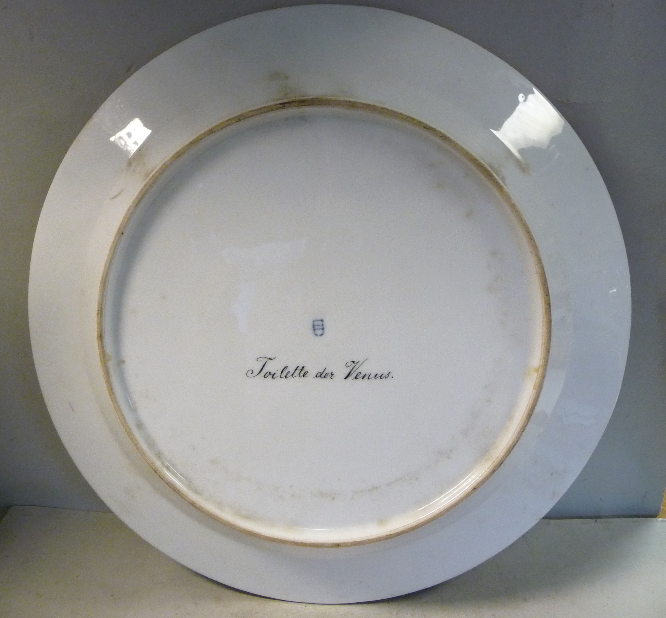 A late 19th/early 20thC Vienna porcelain charger, - Image 5 of 8