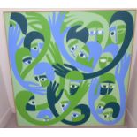 Ron Waddams - 'Cabbage Patch' acrylic on board bears a signature & dated 1983 48'' x 49''