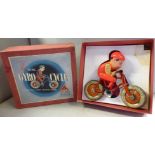 A Tri-ang 'vintage' tinplate and plastic model Gyro Cycle boxed