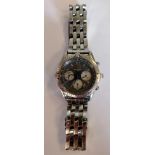 A Breitling Chono Cockpit stainless steel cased bracelet wristwatch (inscribed A30012 2140),