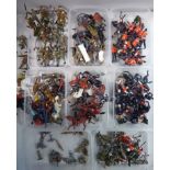 A collection of Britains and other painted diecast model military figures: to include infantry and