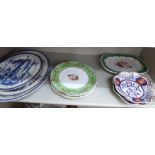 19th & early 20thC decorative china plates: to include a set of three Davenport with pierced apple