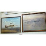 Coulson - two military aviation studies coloured prints 22'' x 28'' & 20'' x 28'' framed