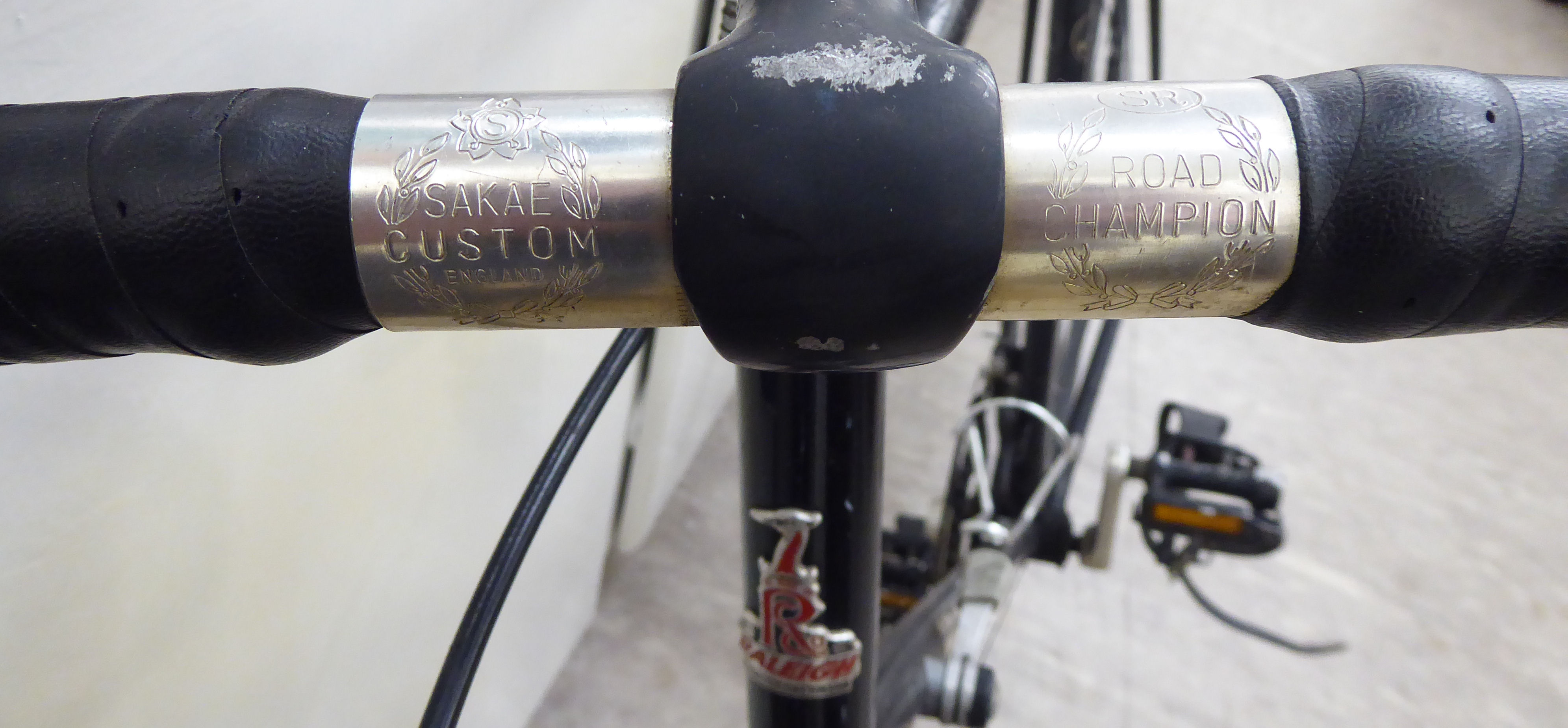 A gentleman's Raleigh Record racing bicycle, in black with drop handlebars, - Image 3 of 3