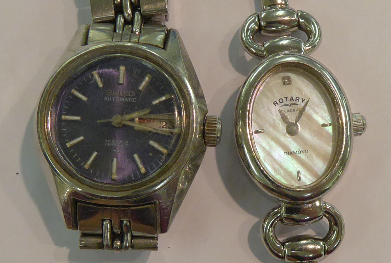 Two ladies Seiko stainless steel cased bracelet wristwatches, - Image 2 of 2