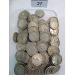 Uncollated pre-1947 silver shillings 11