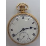 A 9ct gold Dennison cased pocket watch,