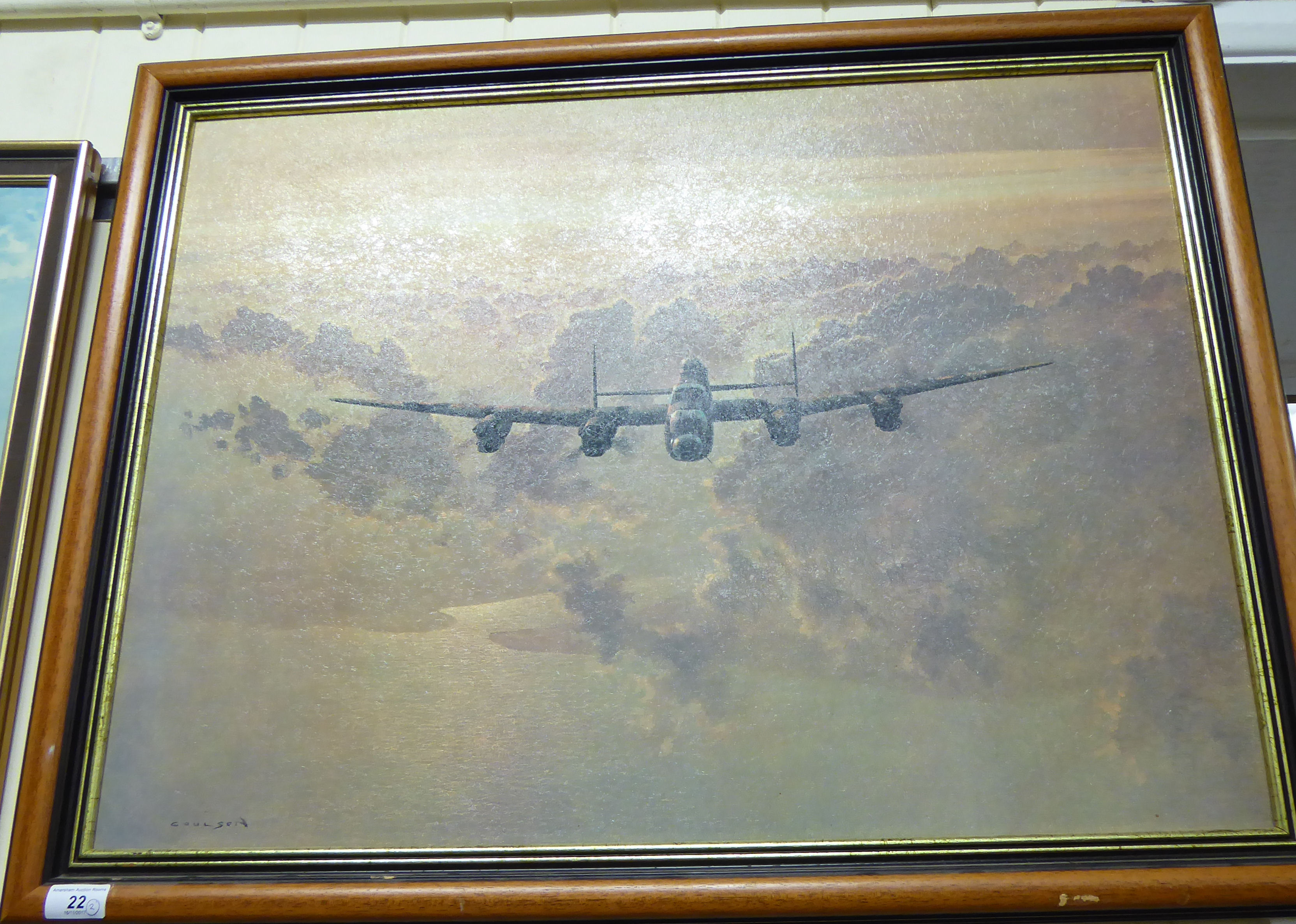 Coulson - two military aviation studies coloured prints 22'' x 28'' & 20'' x 28'' framed - Image 3 of 3