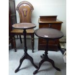 Small furniture: to include an Edwardian crossbanded mahogany purdonium,
