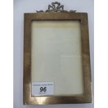 A Mappin & Webb silver photograph frame with a fabric covered back London 1911 5.5'' x 3.