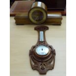An Art Deco inspired mahogany cased mantel clock,