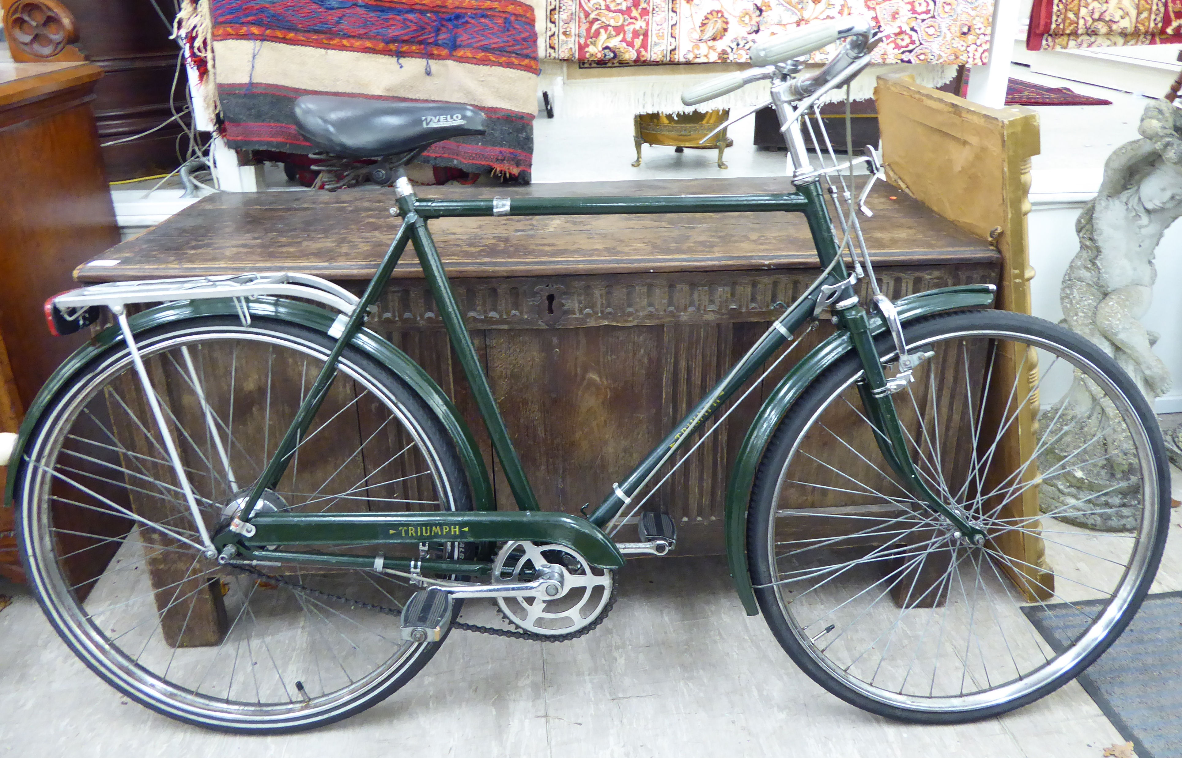 A gentleman's Triumph bicycle of classic design,