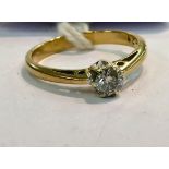 A 9ct gold single stone,