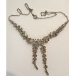 An 'antique' silver and paste floral necklet 11