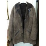 A Nurseys Mamis chocolate brown sheepskin coat size 40 CA