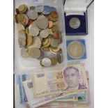 World coins and banknotes: to include a one hundred Hong Kong dollar note CS