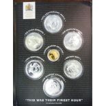 A Battle of Britain commemorative silver and gold proof coin set boxed CS