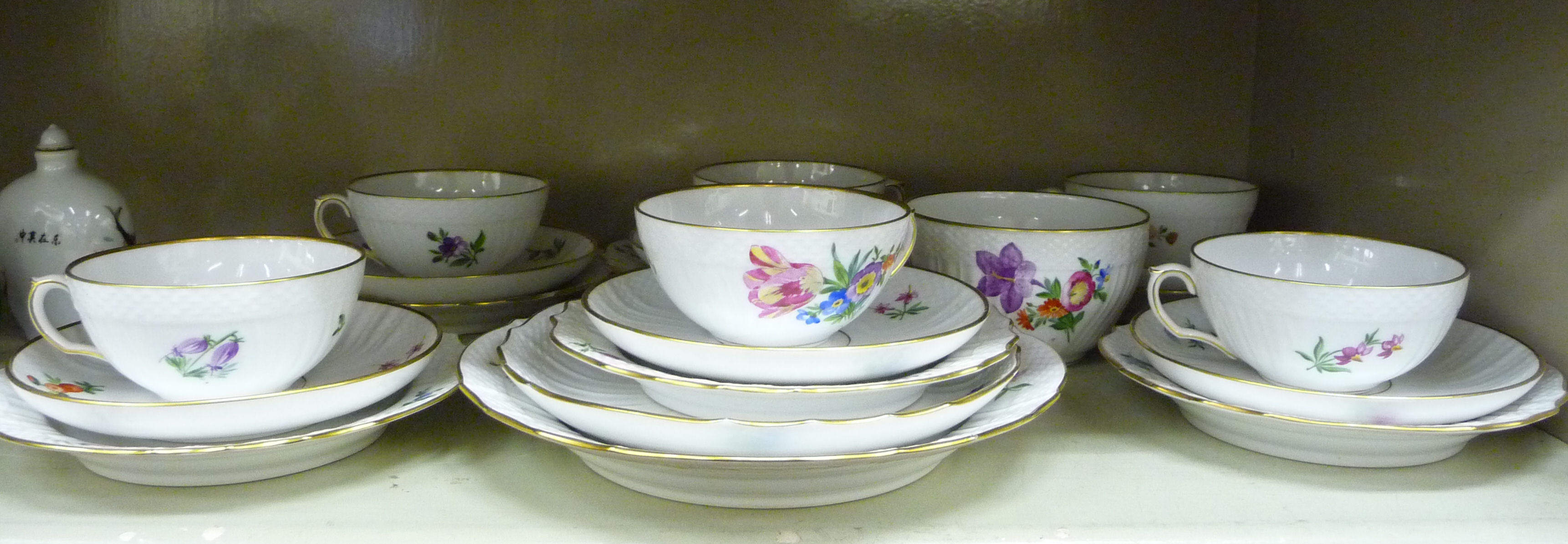 A Royal Copenhagen porcelain tea set,