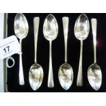 A set of six silver teaspoons Sheffield 1967 cased 11