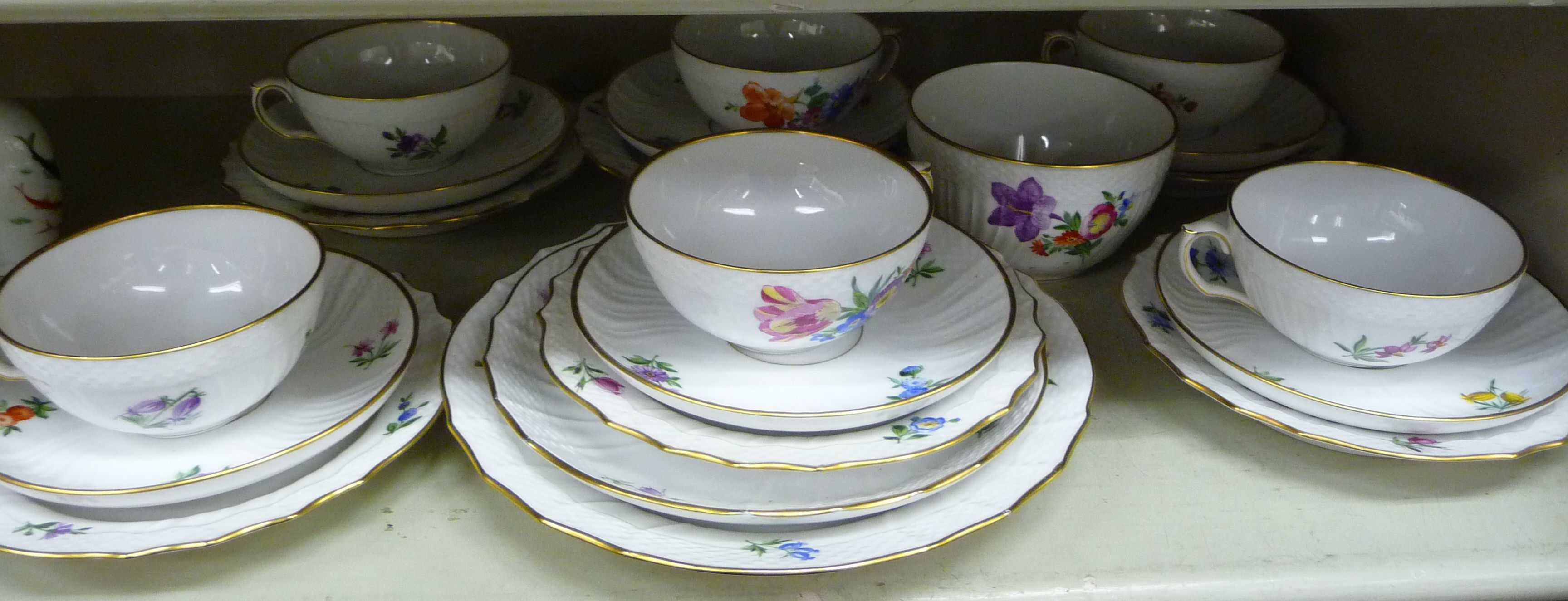 A Royal Copenhagen porcelain tea set, - Image 2 of 3