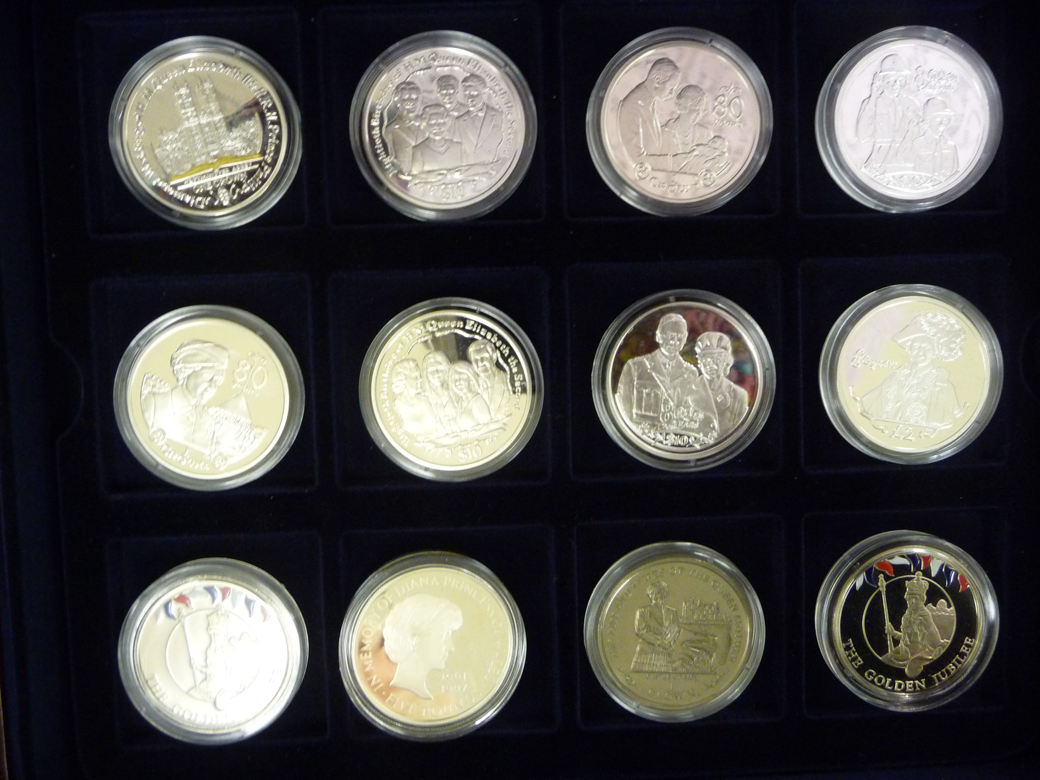 Twenty-four Franklin Mint and other silver proof coins: to include commemorative issues CS