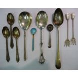 Silver flatware: to include a presentation spoon,