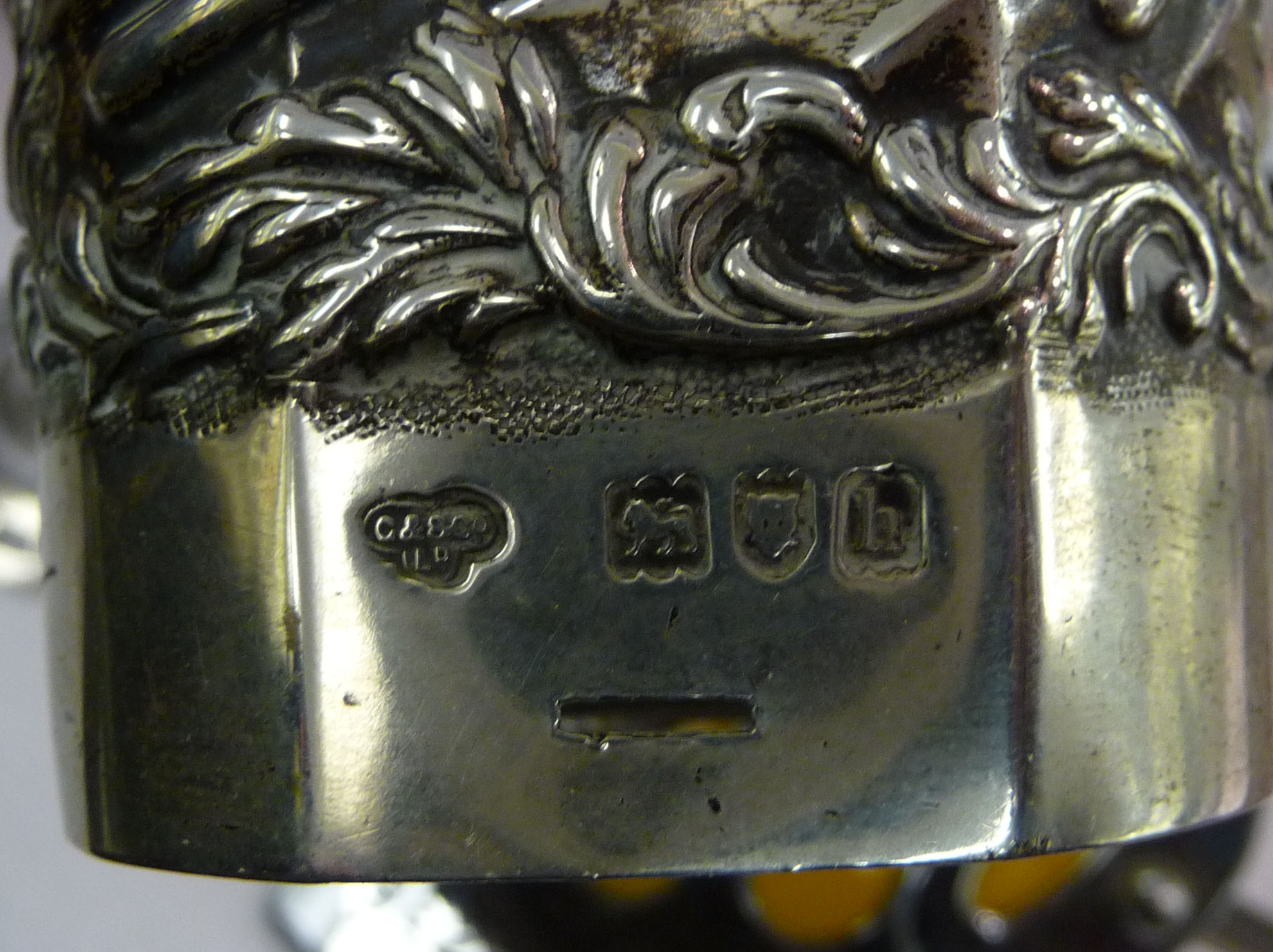 Metalware: to include an Edwardian silver scent bottle sleeve; - Image 3 of 3