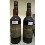 Two bottled of Jefferson's Special port TOS8