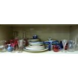 Domestic ceramics and glassware: to include a Copeland Spode china bowl,