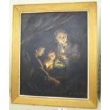 R Palmer - a figure study oil on canvas bears a signature & dated '73 19'' x 15'' framed