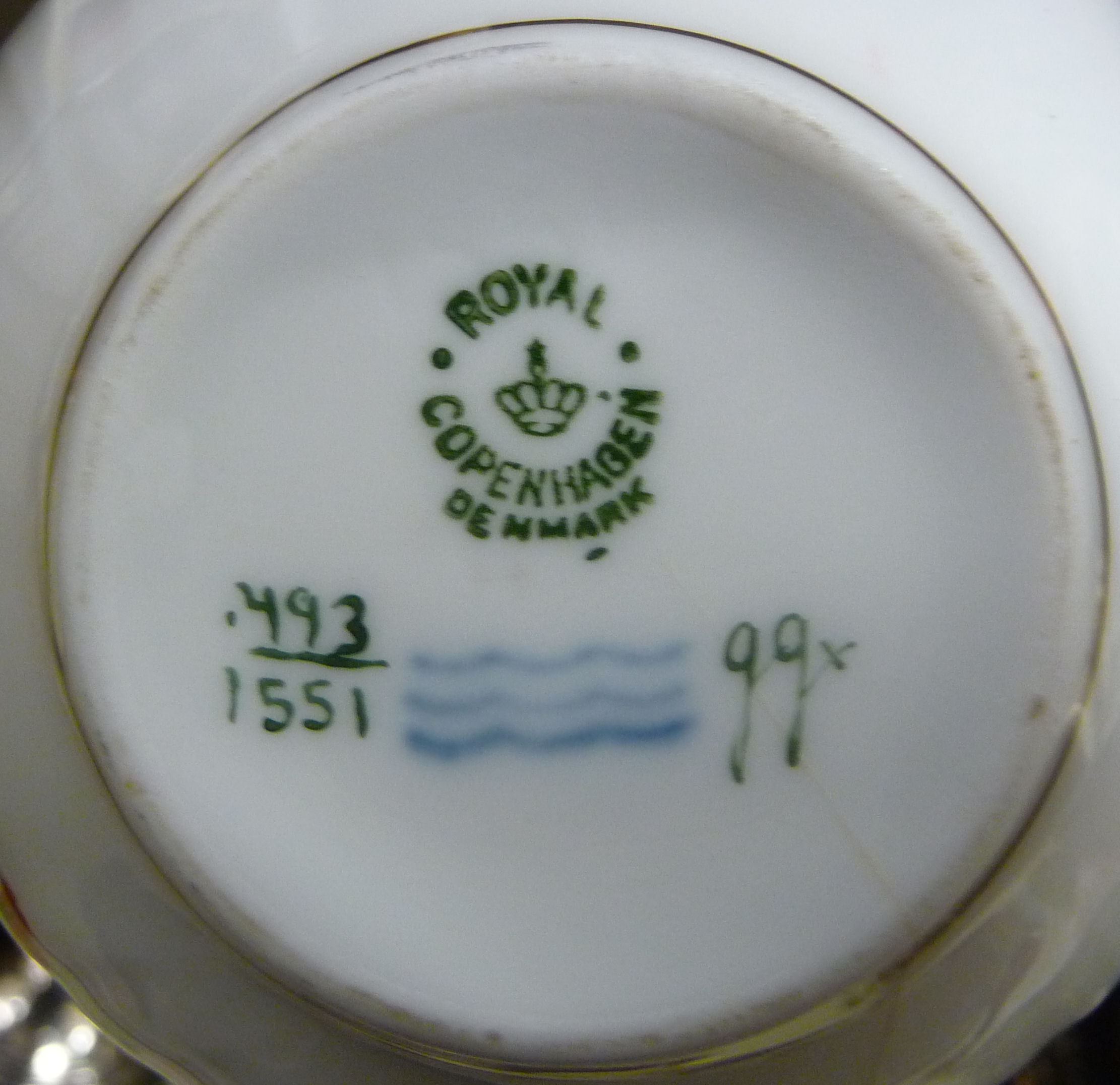 A Royal Copenhagen porcelain tea set, - Image 3 of 3